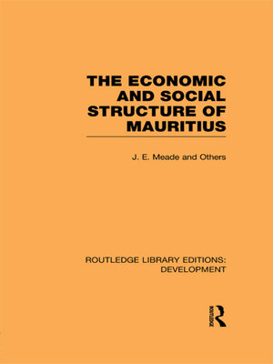 cover image of The Economic and Social Structure of Mauritius
